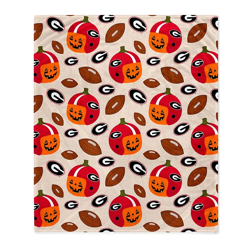 Georgia Bulldogs 152,4 x 177,8 cm Citrouille Casque Corral Couverture polaire