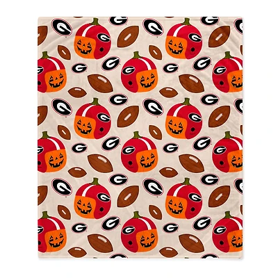 Georgia Bulldogs 152,4 x 177,8 cm Citrouille Casque Corral Couverture polaire