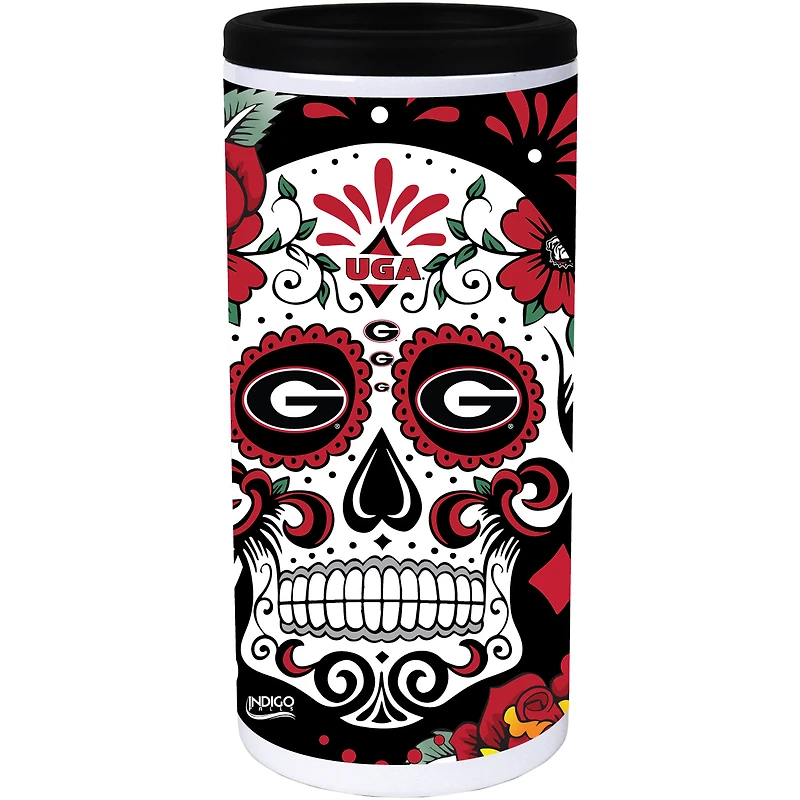Georgia Bulldogs Dia acier inoxydable 12 oz. Refroidisseur de canette mince