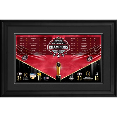 Georgia Bulldogs Framed 10" x 18" 2021 College Football Playoff Champions Collage