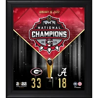Collage encadré 15" x 17" des champions des éliminatoires de football universitaire 2021 des Georgia Bulldogs
