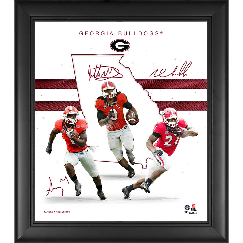 Collage encadré 15" x 17" de Georgia Bulldogs Franchise Foundations