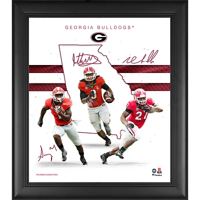Collage encadré 15" x 17" de Georgia Bulldogs Franchise Foundations