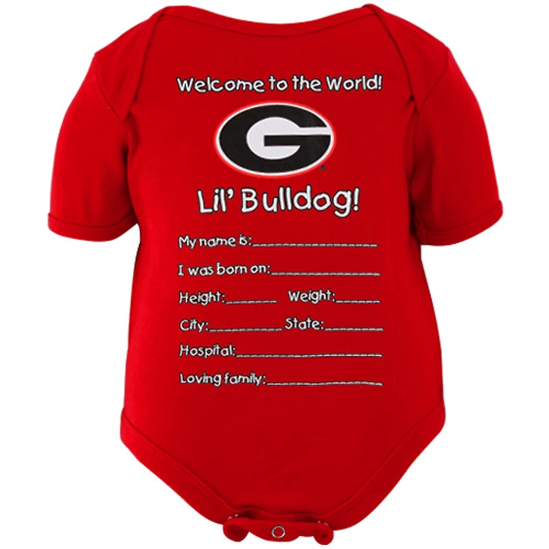 Georgia Bulldogs Newborn Welcome to the World Creeper - Red