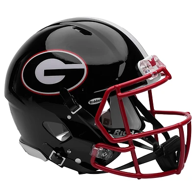 Casque de football américain authentique taille réelle Georgia Bulldogs Riddell Black Speed