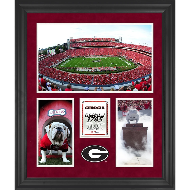 Collage encadré à 3 ouvertures de 20'' x 24'' du stade Sanford des Georgia Bulldogs
