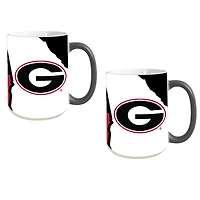 Georgia Bulldogs Two-Pack 15oz. Reveal Mug Set