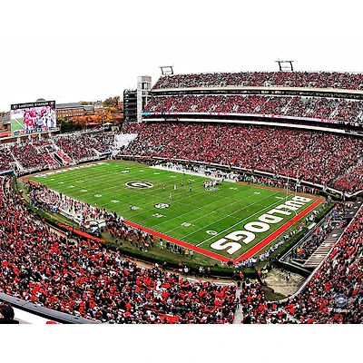 Photographie non signée des Georgia Bulldogs du stade Dooley Field au Sanford