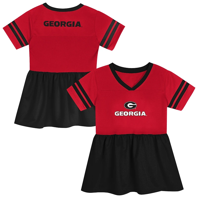 Robe en jersey rouge/noir pour filles de maternelle Outerstuff, motif Georgia Bulldogs Stadium Lights