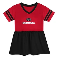 Robe en jersey rouge/noir pour filles de maternelle Outerstuff, motif Georgia Bulldogs Stadium Lights