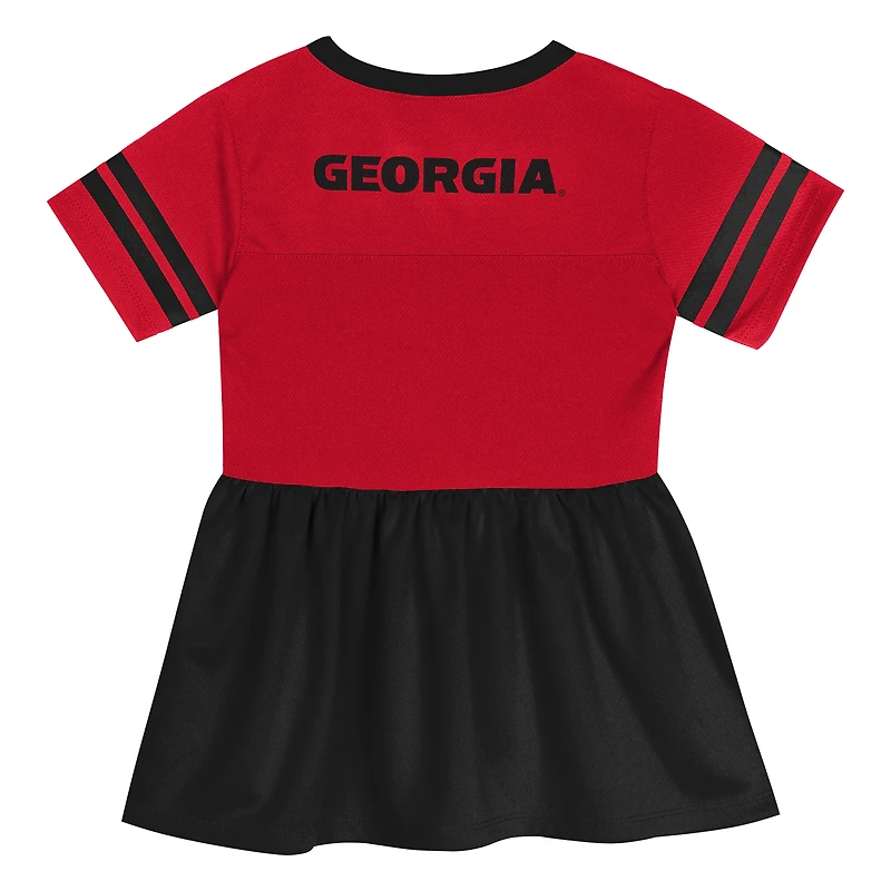 Robe en jersey rouge/noir pour filles de maternelle Outerstuff, motif Georgia Bulldogs Stadium Lights
