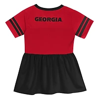Robe en jersey rouge/noir pour filles de maternelle Outerstuff, motif Georgia Bulldogs Stadium Lights