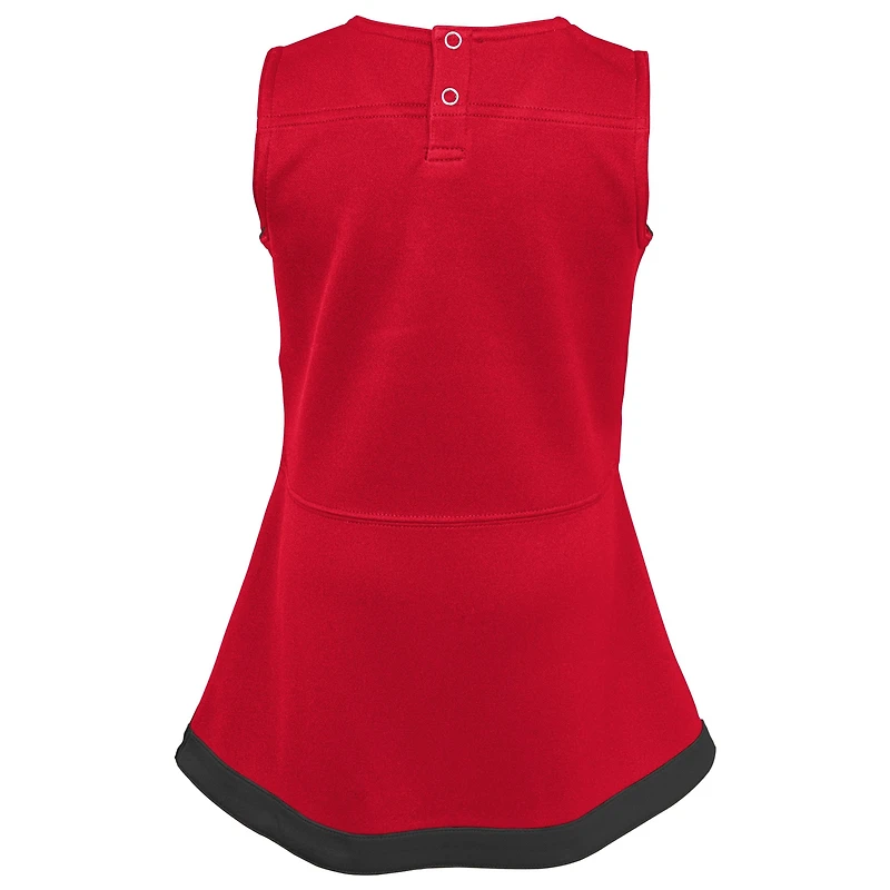 Girls Preschool Red/Black Georgia Bulldogs Two-Piece Cheer Captain Jumper Dress & Bloomers Set