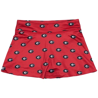 Girls Toddler ZooZatz Red Georgia Bulldogs All-Over Print Tennis Skort