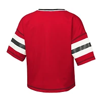 T-shirt col V rouge pour jeunes filles Outerstuff Georgia Bulldogs Gridiron Jersey