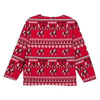 Infant & Newborn Outerstuff  Red Georgia Bulldogs Ugly Sweater Pajama Set