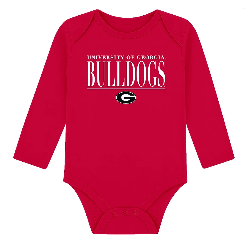 Infant Garb Red Georgia Bulldogs Ollie Long-Sleeve Bodysuit
