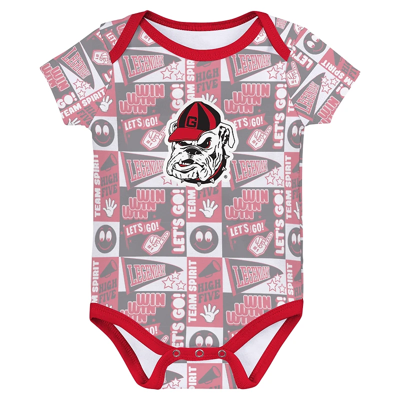 Infant Georgia Bulldogs Sunday Comics 3-Pack Bodysuit Set