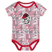 Infant Georgia Bulldogs Sunday Comics 3-Pack Bodysuit Set