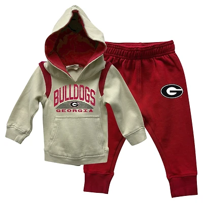 Ensemble sweat à capuche et pantalon de survêtement colorblock pour bébé Wes & Willy Georgia Bulldogs