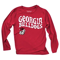 Infant Wes & Willy  Georgia Bulldogs Long Sleeve Top and Striped Tri-Blend Leggings Set