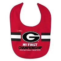 Bébé WinCraft Georgia Bulldogs College Football Playoff 2022 Champions nationaux All Pro Bavoir pour bébé