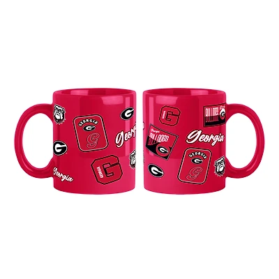 Lot de 2 tasses colorées de 44 cl (15 oz) aux couleurs des Georgia Bulldogs de la marque Logo Brands