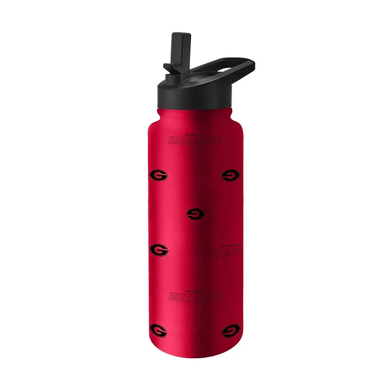 Bouteille de 34 oz (994 ml) « Steep and Repeat Quencher » de Logo Brands Georgia Bulldogs