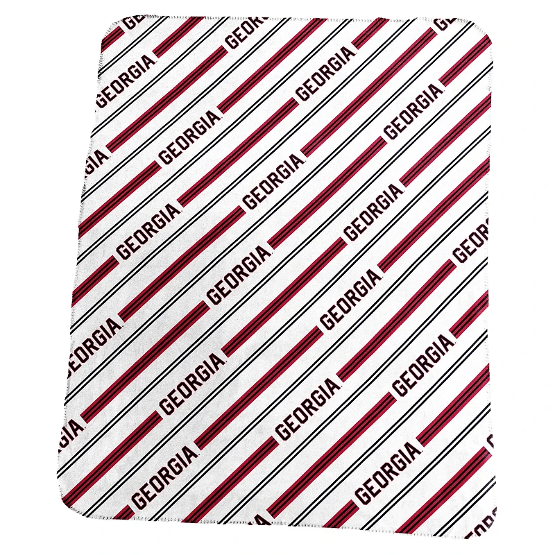 Logo Brands Georgia Bulldogs 50" x 60" Classic Vertical Stripe Fleece Throw Blanket
