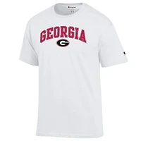 Men's Champion  White Georgia Bulldogs Arch Over Logo T-Shirt