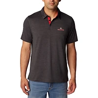 Polo Columbia Heather Black pour homme Georgia Bulldogs Tech Trail Omni-Wick