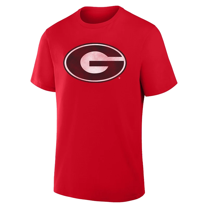 Men's Fanatics  Red Georgia Bulldogs Big & Tall Distressed Vintage Logo T-Shirt