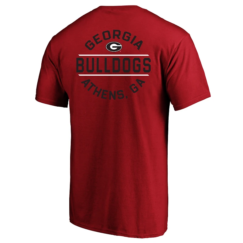 Men's Fanatics  Red Georgia Bulldogs Big & Tall Fast Break 2 Hit T-Shirt