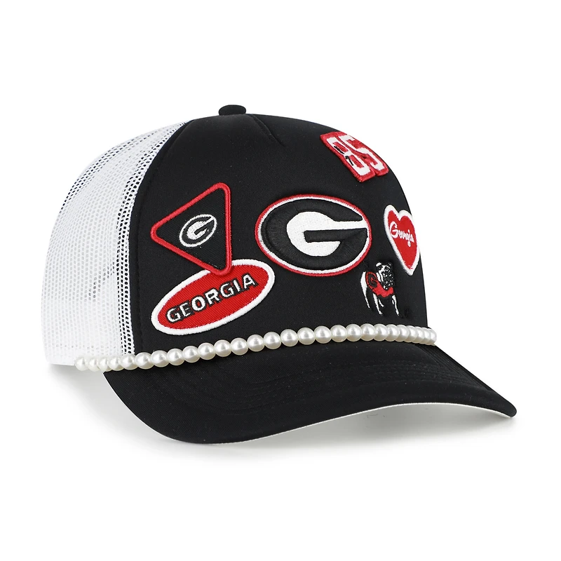 Men's '47  Black/White Georgia Bulldogs Rally On Hitch Adjustable Hat