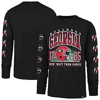 Men's '47  Black Georgia Bulldogs Go Big Long Sleeve T-Shirt