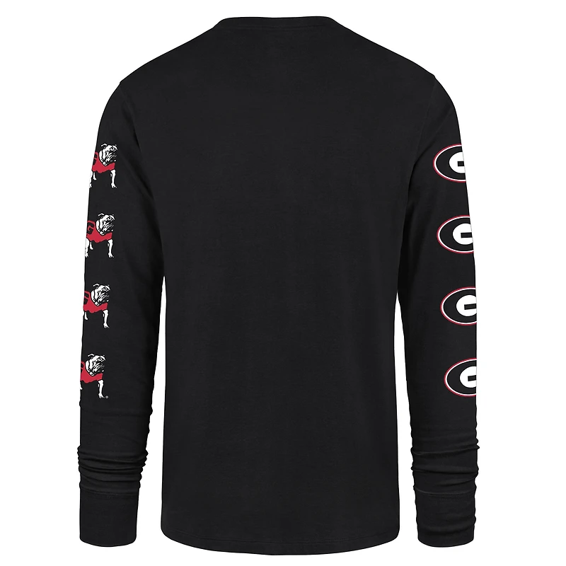 Men's '47  Black Georgia Bulldogs Go Big Long Sleeve T-Shirt