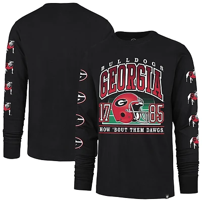 Men's '47  Black Georgia Bulldogs Go Big Long Sleeve T-Shirt