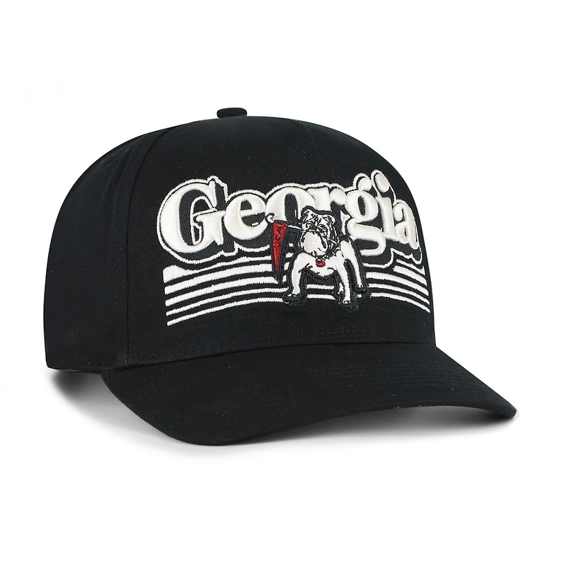 Casquette ajustable pour homme « 47 Black Georgia Bulldogs Script Fade Hitch »