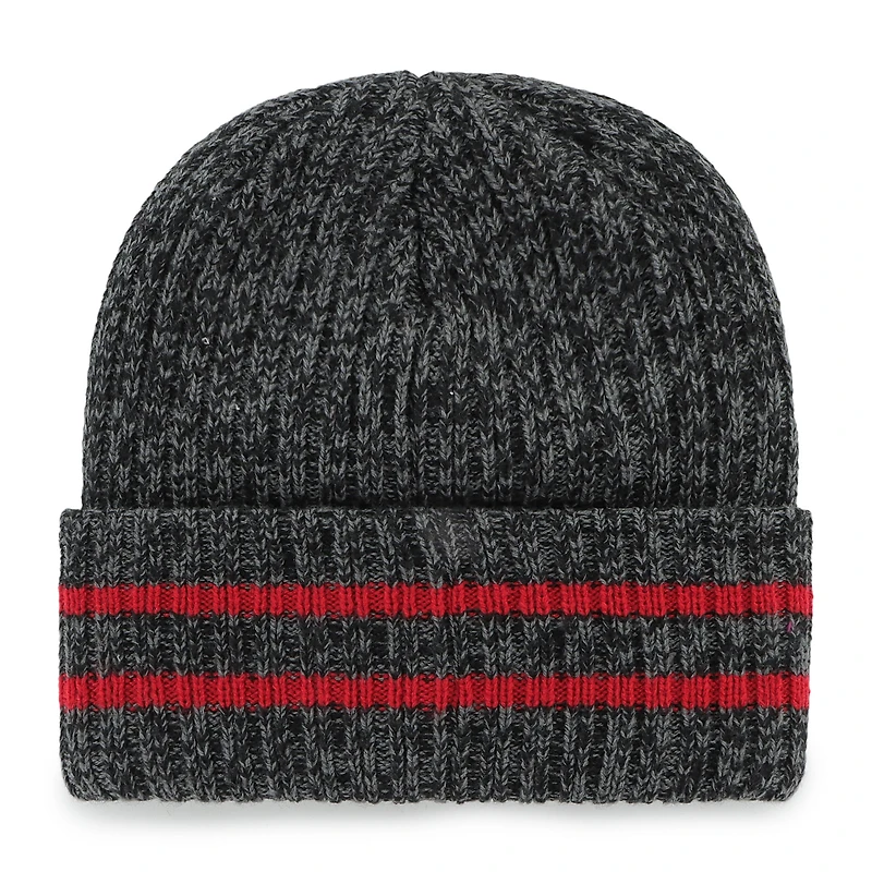 Men's '47  Black Georgia Bulldogs Stika Cuffed Knit Hat with Pom