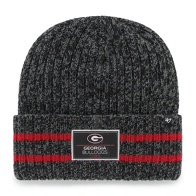 Men's '47  Black Georgia Bulldogs Stika Cuffed Knit Hat with Pom