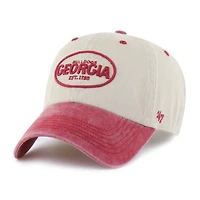 Casquette ajustable pour homme « 47 Cream Georgia Bulldogs Breaking Trail Clean Up »
