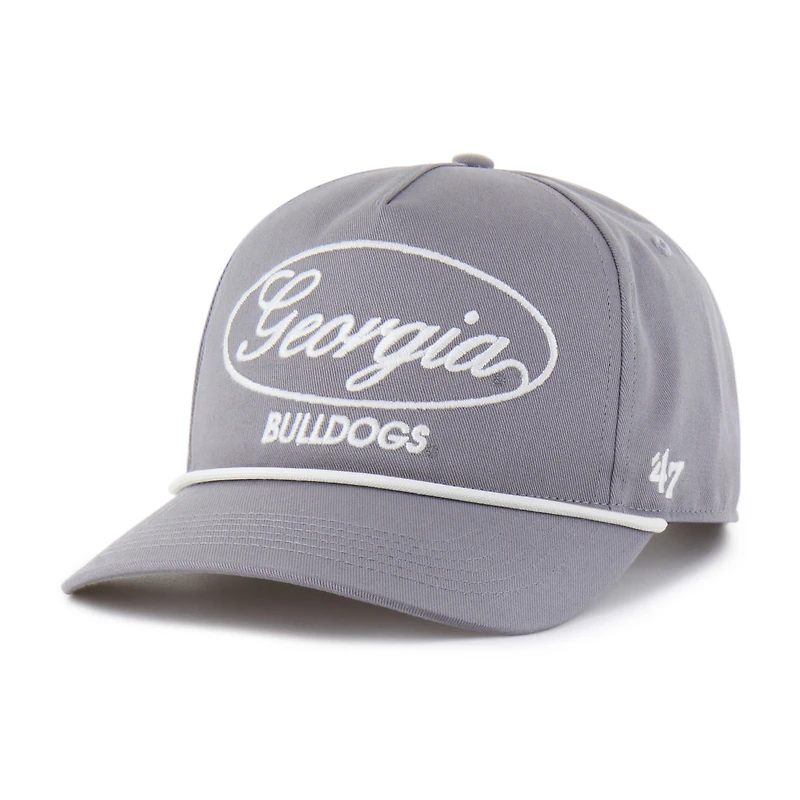 Men's '47 Gray Georgia Bulldogs Contemporary Basics Foundational Rope Hitch Adjustable Hat