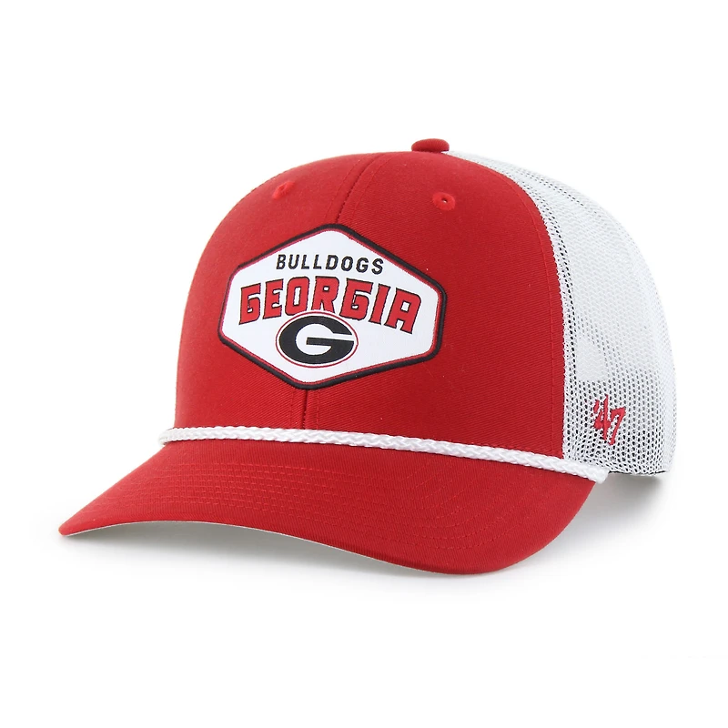 Casquette trucker ajustable pour homme, modèle 47 rouge Georgia Bulldogs Ace Out Rope