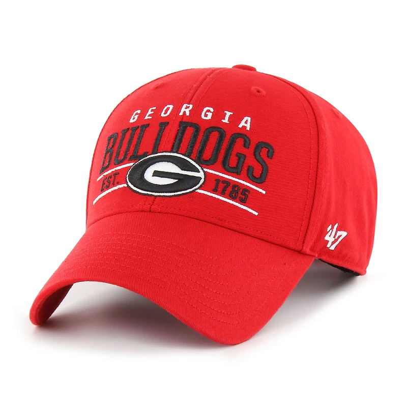 Men's '47 Red Georgia Bulldogs Center Line MVP Adjustable Hat