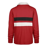 Men's '47 Red Georgia Bulldogs Clubhouse Knox Thames Long Sleeve Rugby Polo