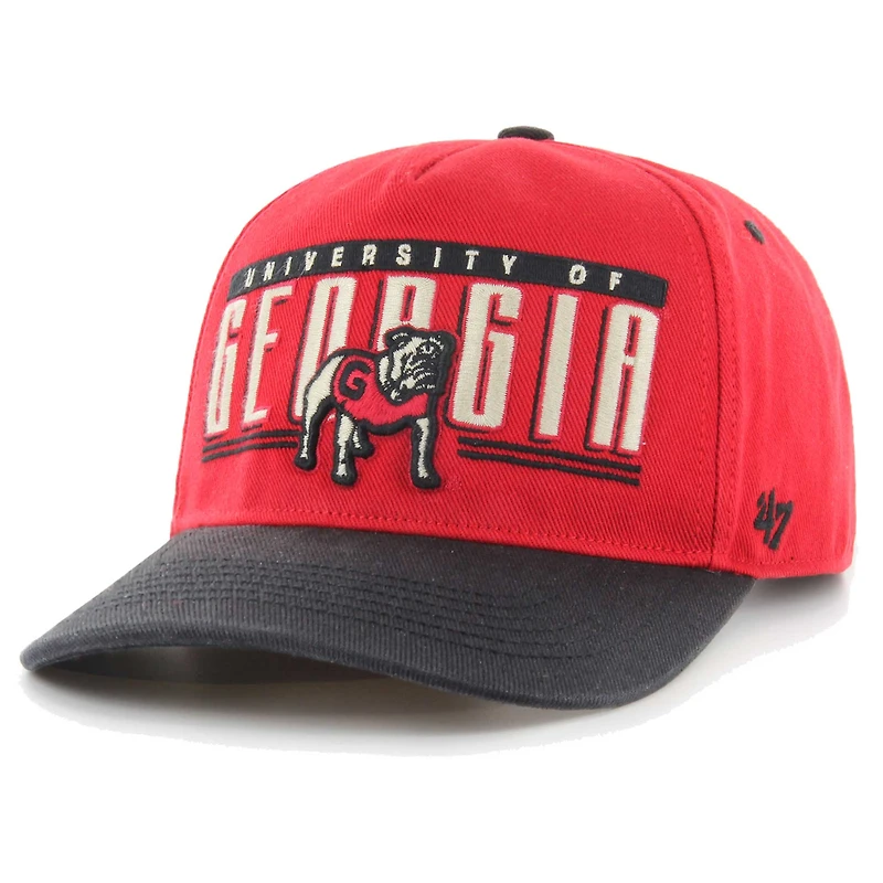 Men's '47 Red Georgia Bulldogs Double Header Hitch Adjustable Hat
