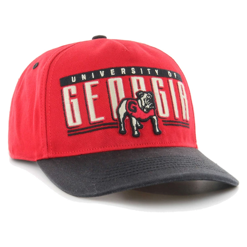 Men's '47 Red Georgia Bulldogs Double Header Hitch Adjustable Hat