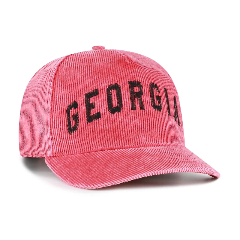 Men's '47  Red Georgia Bulldogs Reclaim Snow Wash Corduroy Hitch Adjustable Hat