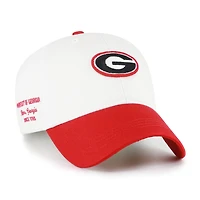 Men's '47  White/Red Georgia Bulldogs Contemporary Basics Two Tone Clean Up Adjustable Hat