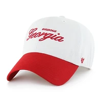 Men's '47 White Georgia Bulldogs Contemporary Basics Foundation Clean Up Adjustable Hat